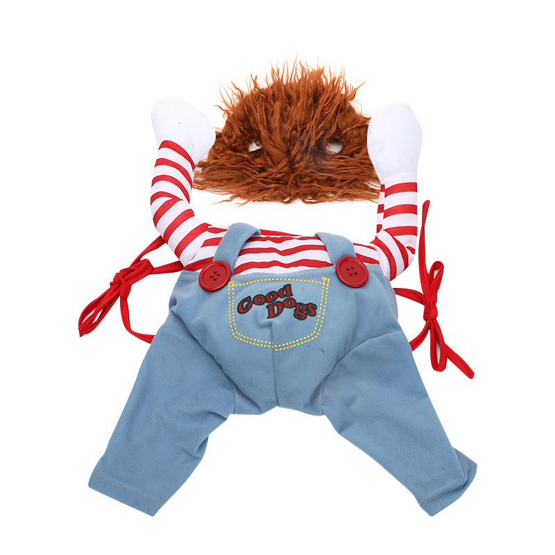Red-Stripe Doll Pet Costume