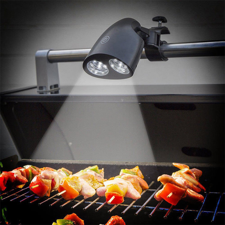 Dual-Head Clip-On Grill Light