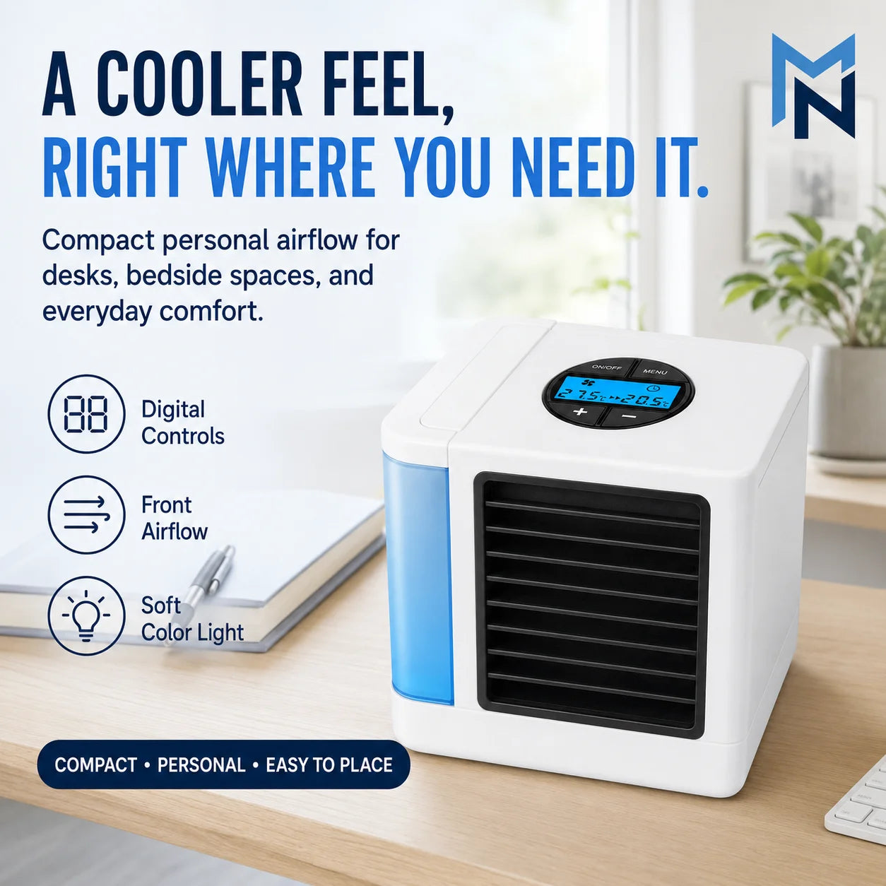ChillDesk Mini Desktop Air Cooler