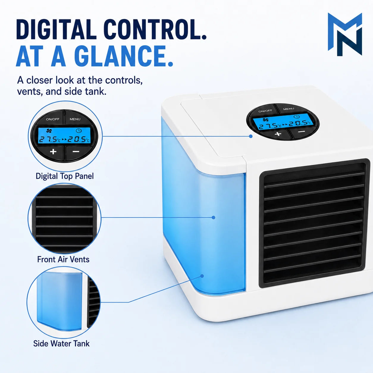 ChillDesk Mini Desktop Air Cooler