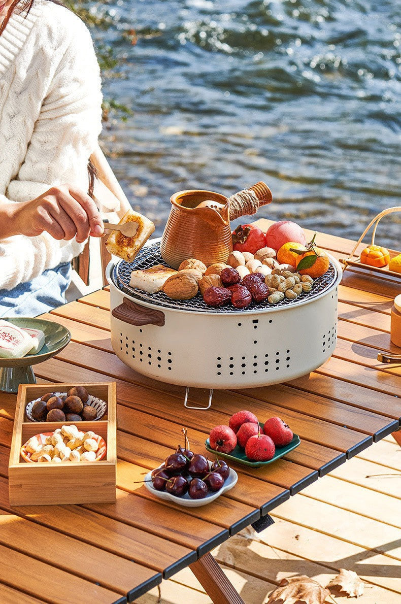 Round Outdoor Charcoal Grill