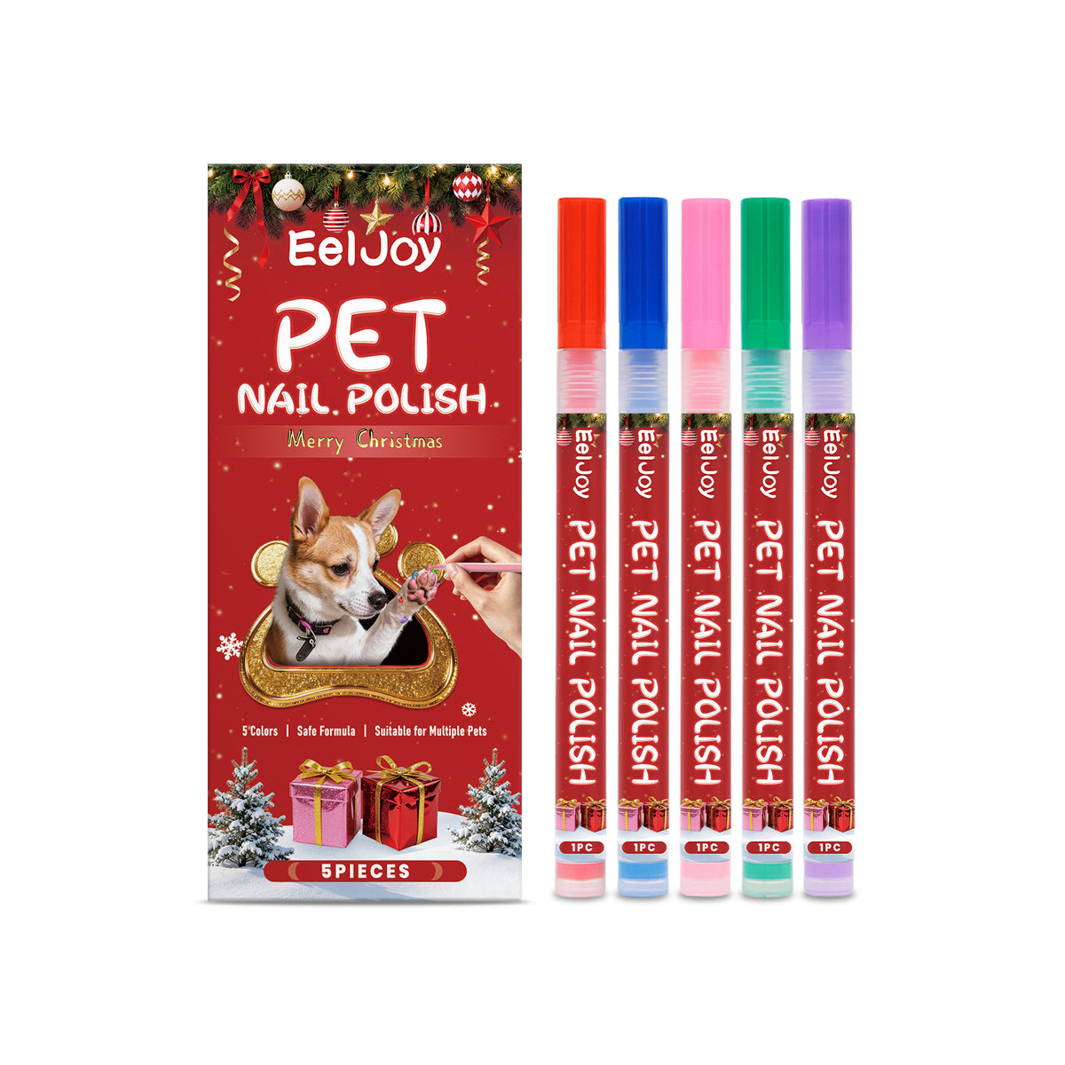 5-Piece Pet Nail Color Pen Set