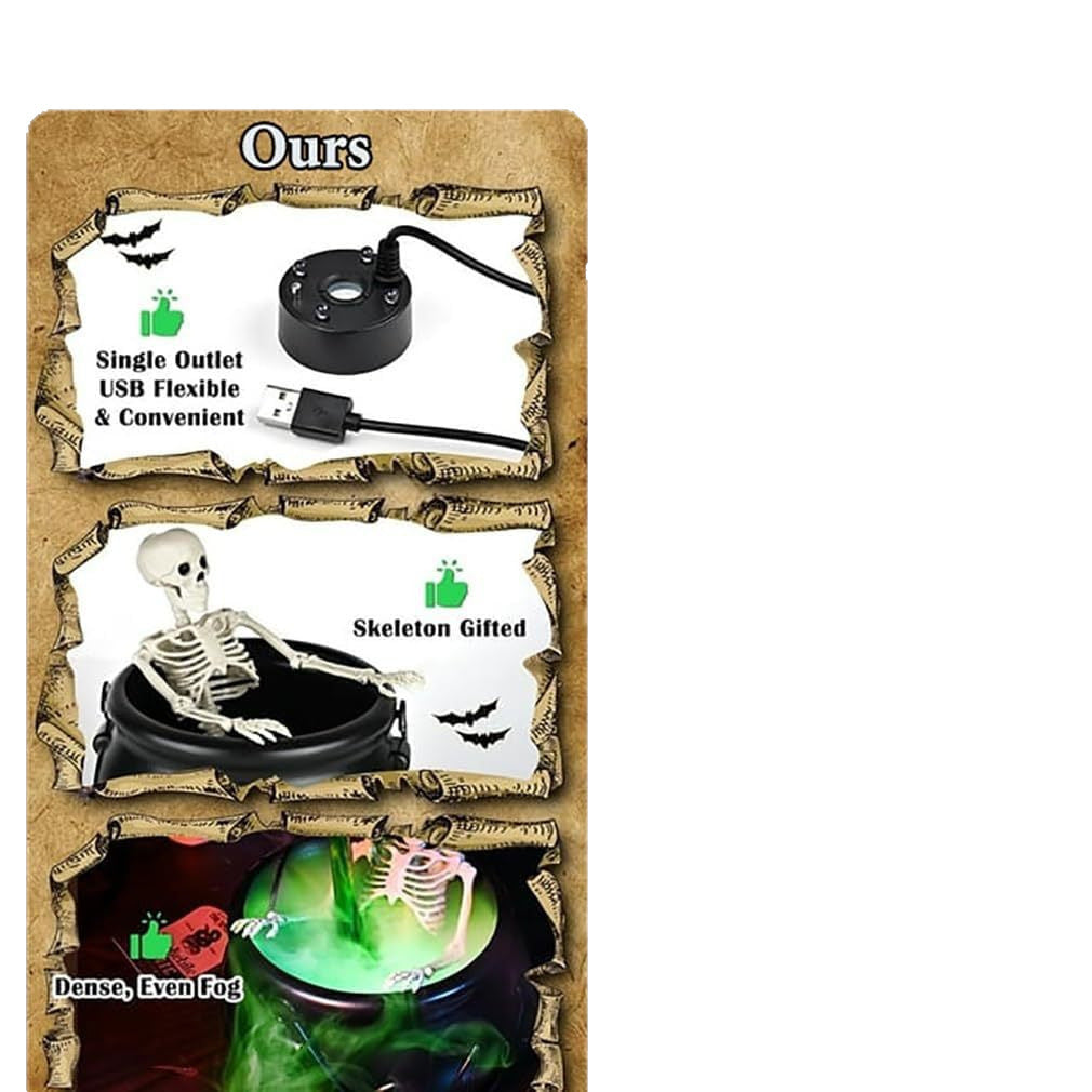 Mist-Glow Halloween Cauldron - additional product photo