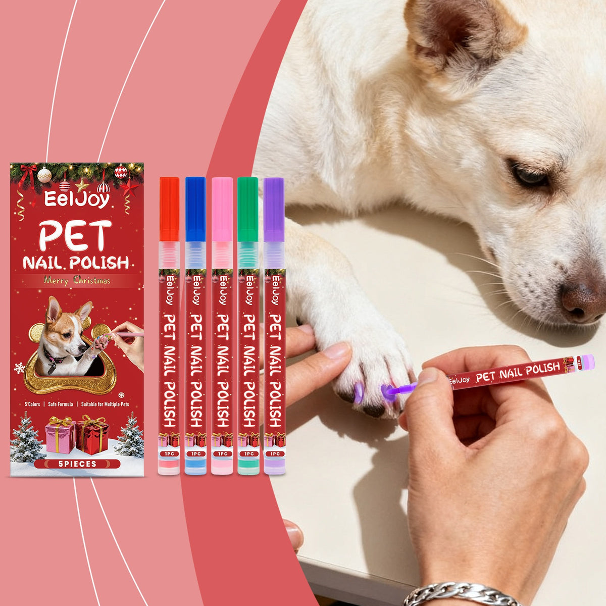 5-Piece Pet Nail Color Pen Set