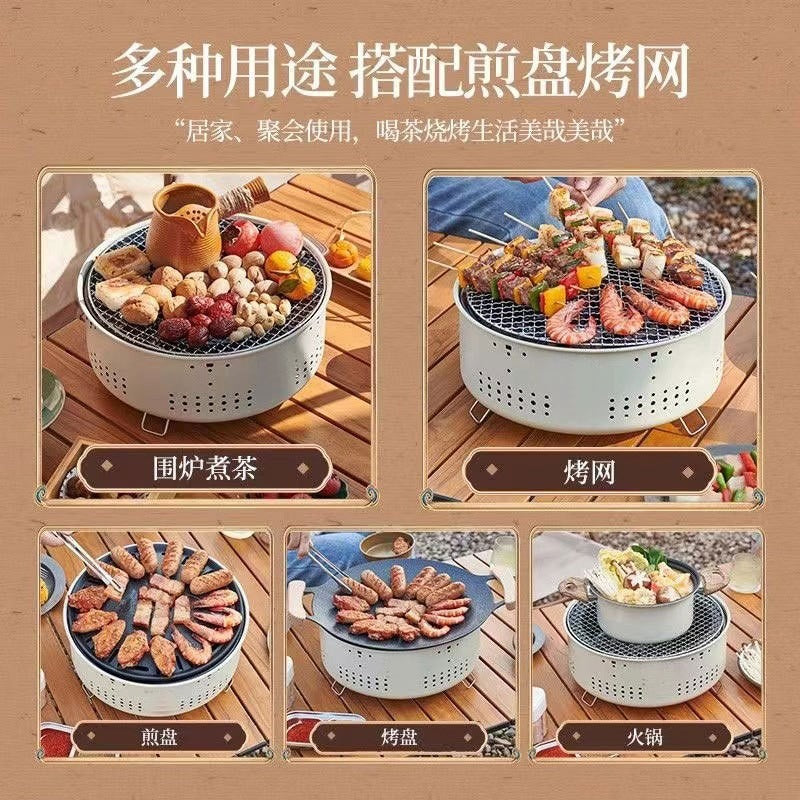 Round Outdoor Charcoal Grill