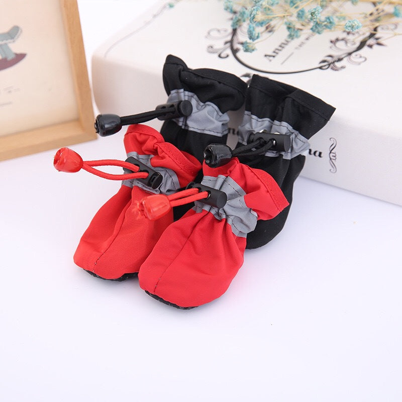 Reflective Drawstring Dog Boots