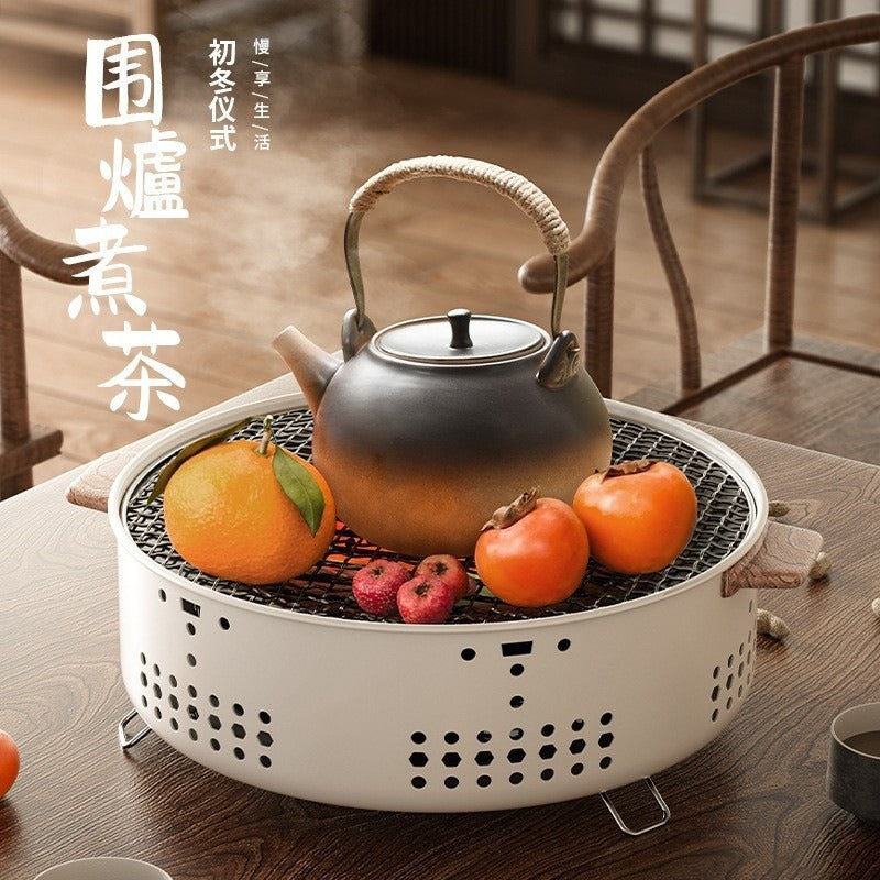 Round Outdoor Charcoal Grill