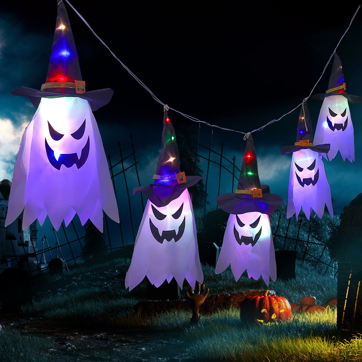 LED Hanging Ghost Decoration