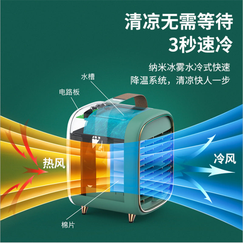 Rechargeable Water-Mist Desktop Fan