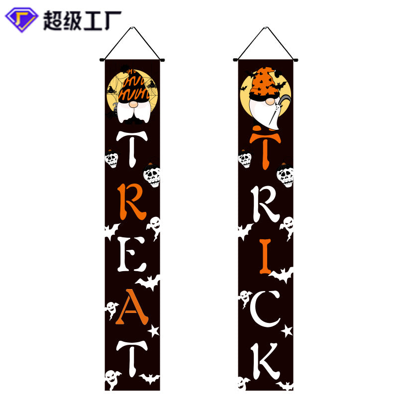 Halloween Door Banner Set in the Classic Trick or Treat design