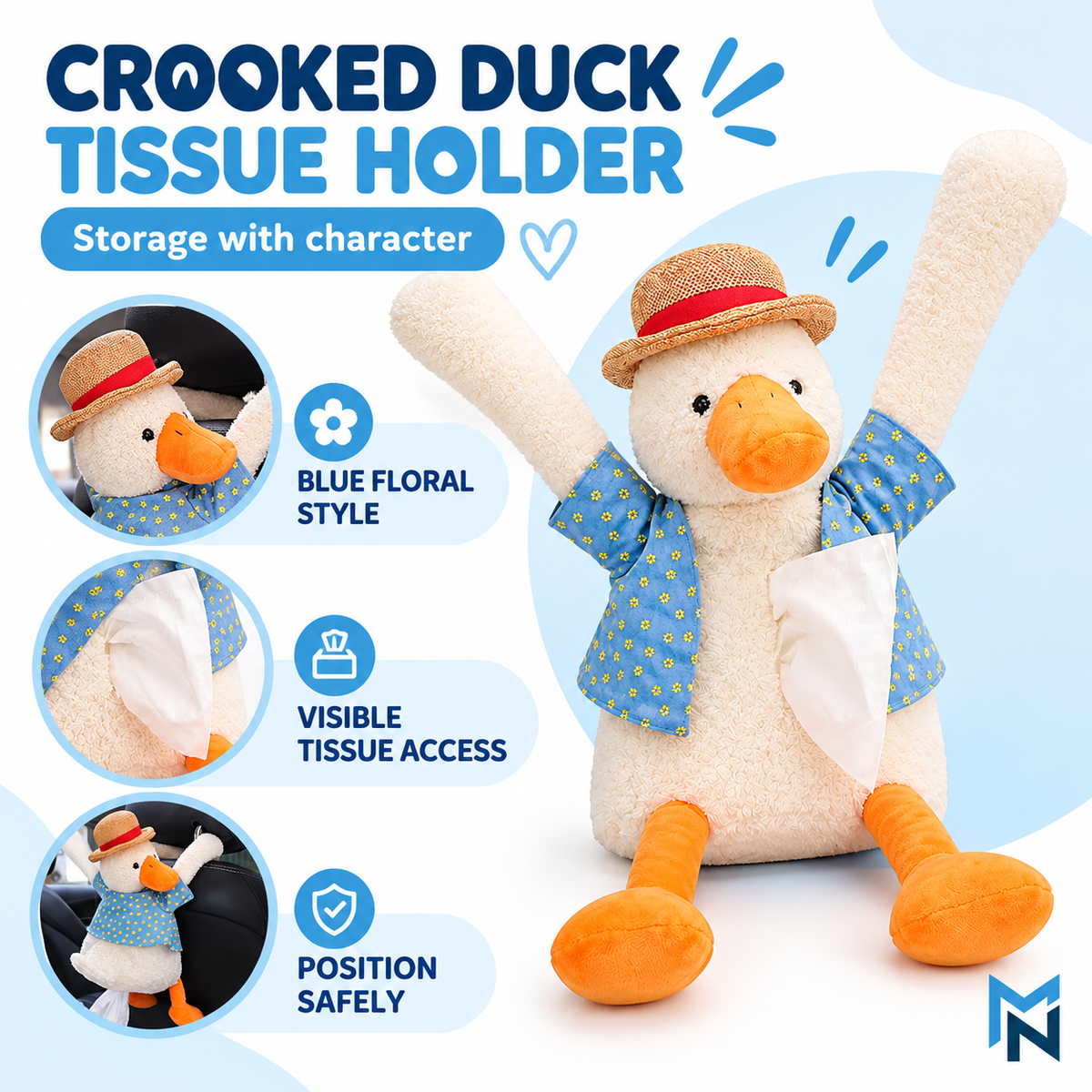 Crooked duck car tissue holder feature photo