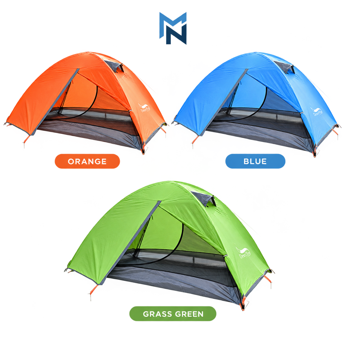 Desert Fox Double-Layer Camping Tent - color and configuration overview