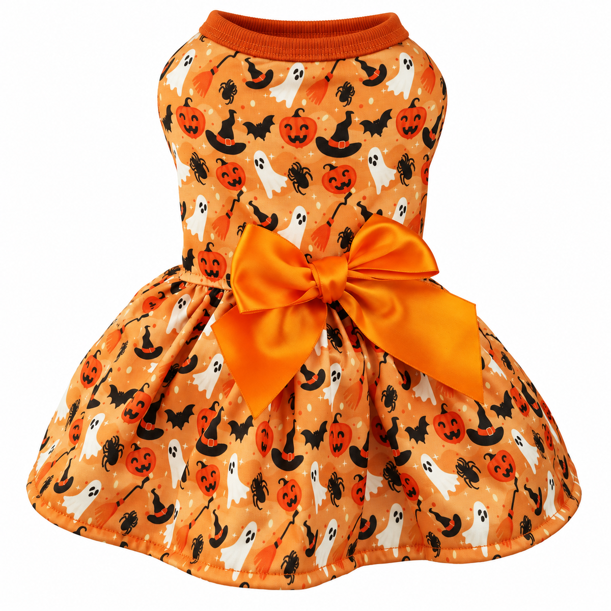 Halloween bow pet dress detail photo
