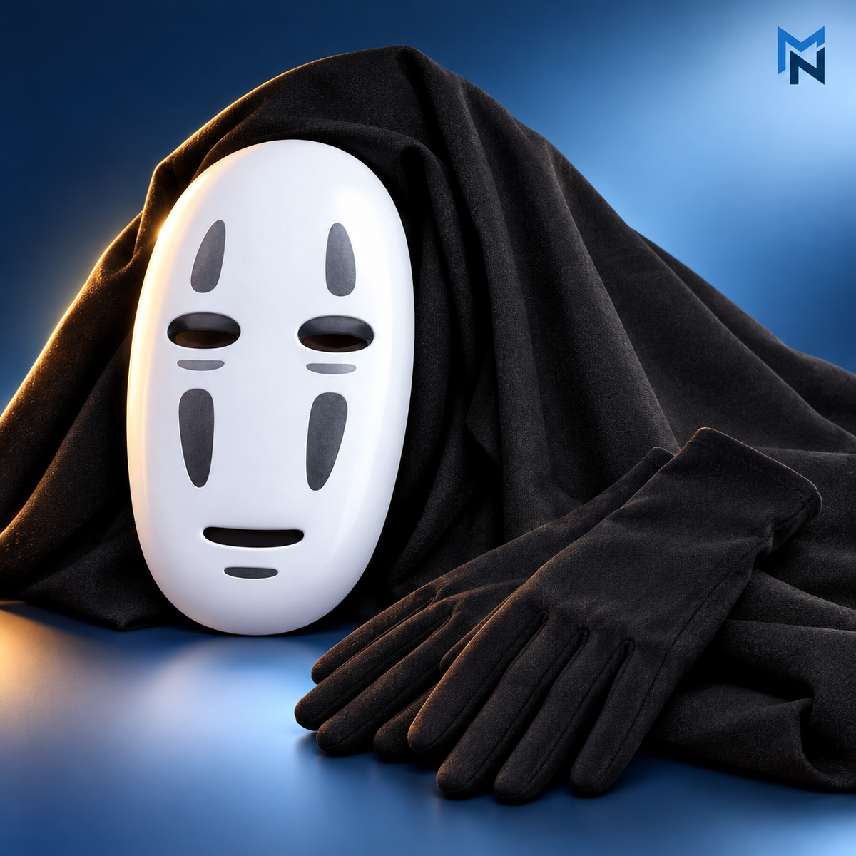 No-Face adult costume, detail view