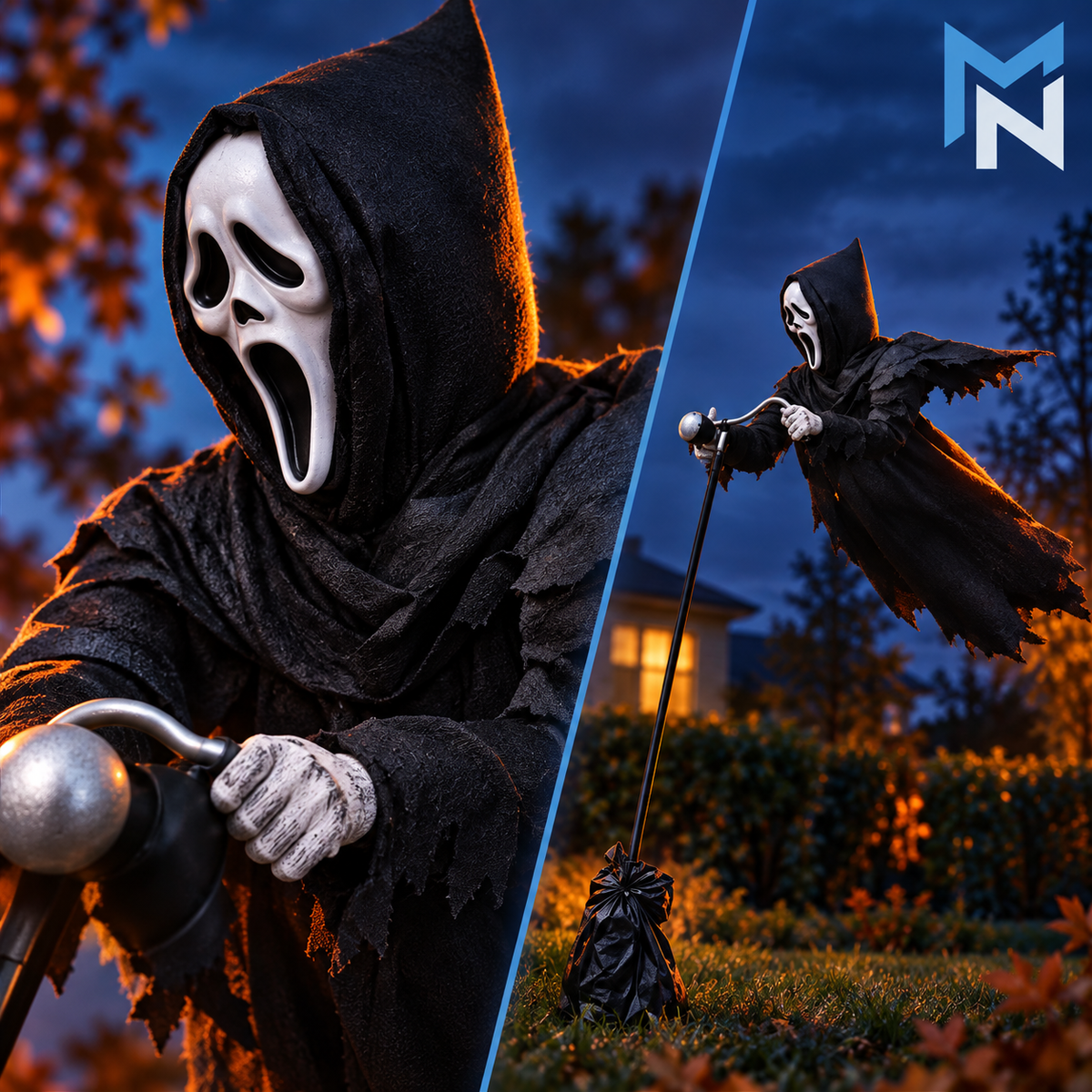 Wind-Sway Scarecrow Prop, Complete Set, detail view
