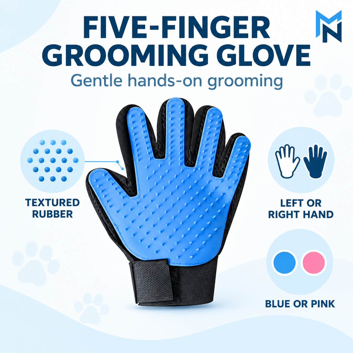 Five-finger pet grooming glove feature image