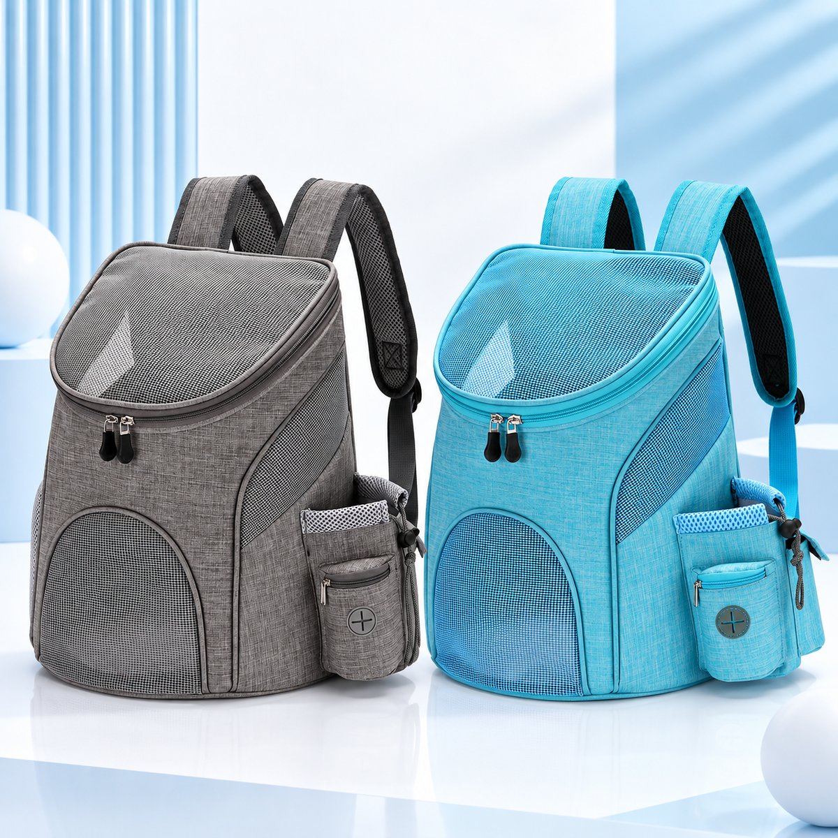 Foldable mesh pet carrier backpack, all variants overview