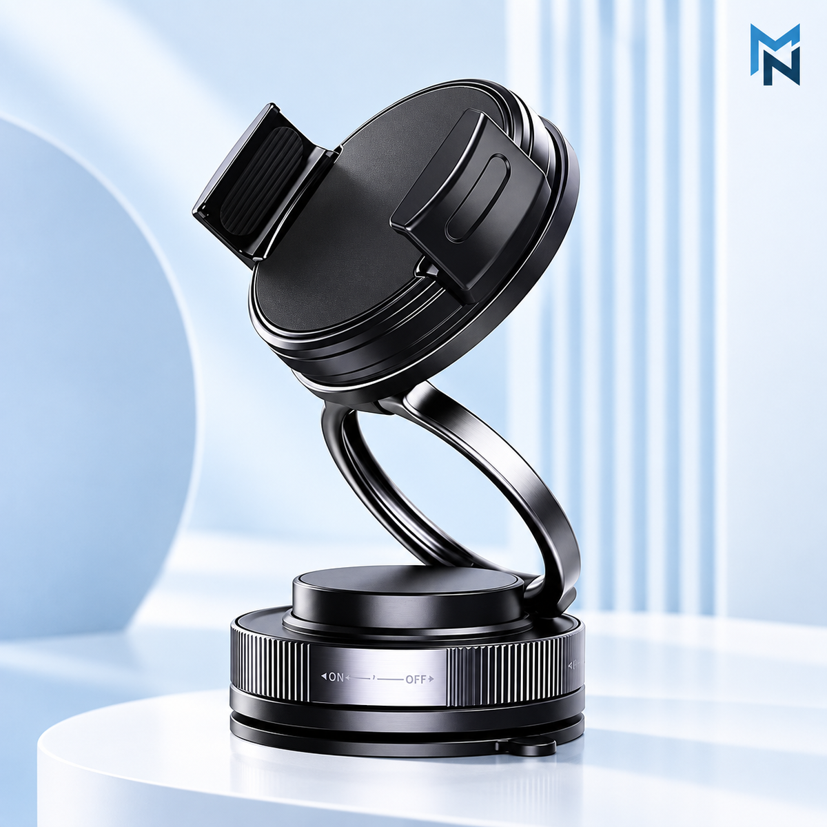 Obsidian Black magnetic phone mount studio photo