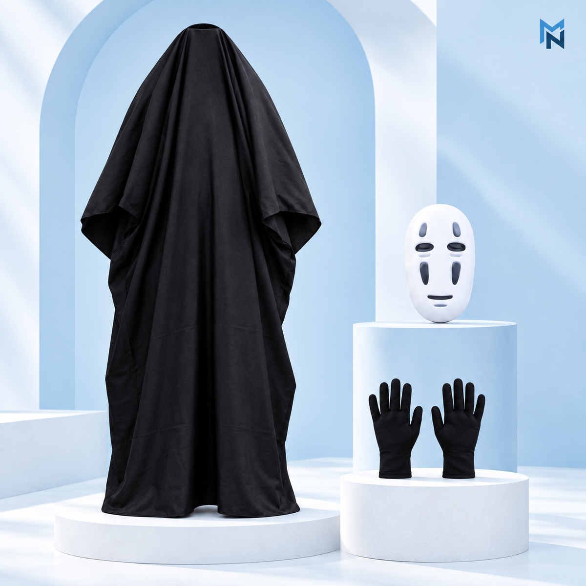 No-Face adult costume, studio shot