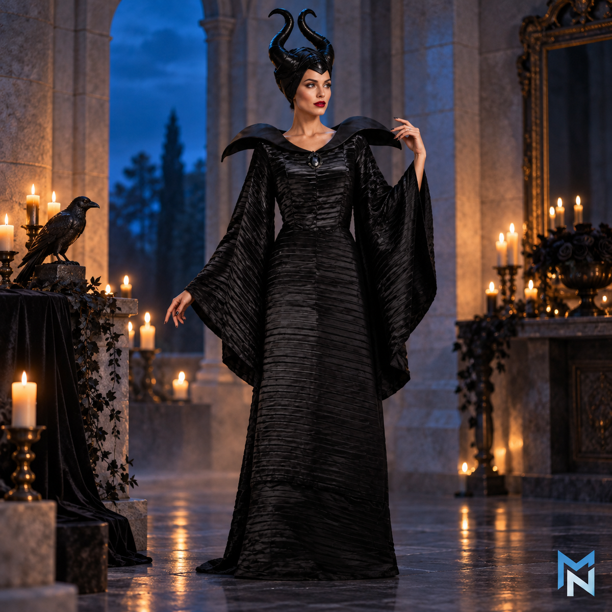 Maleficent adult costume, lifestyle shot