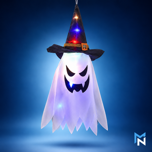 Multicolor LED hanging ghost decoration studio photo