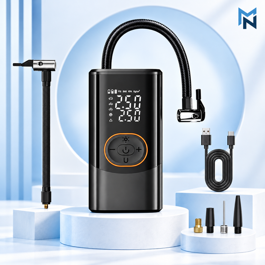 Rechargeable digital tire inflator studio kit photo
