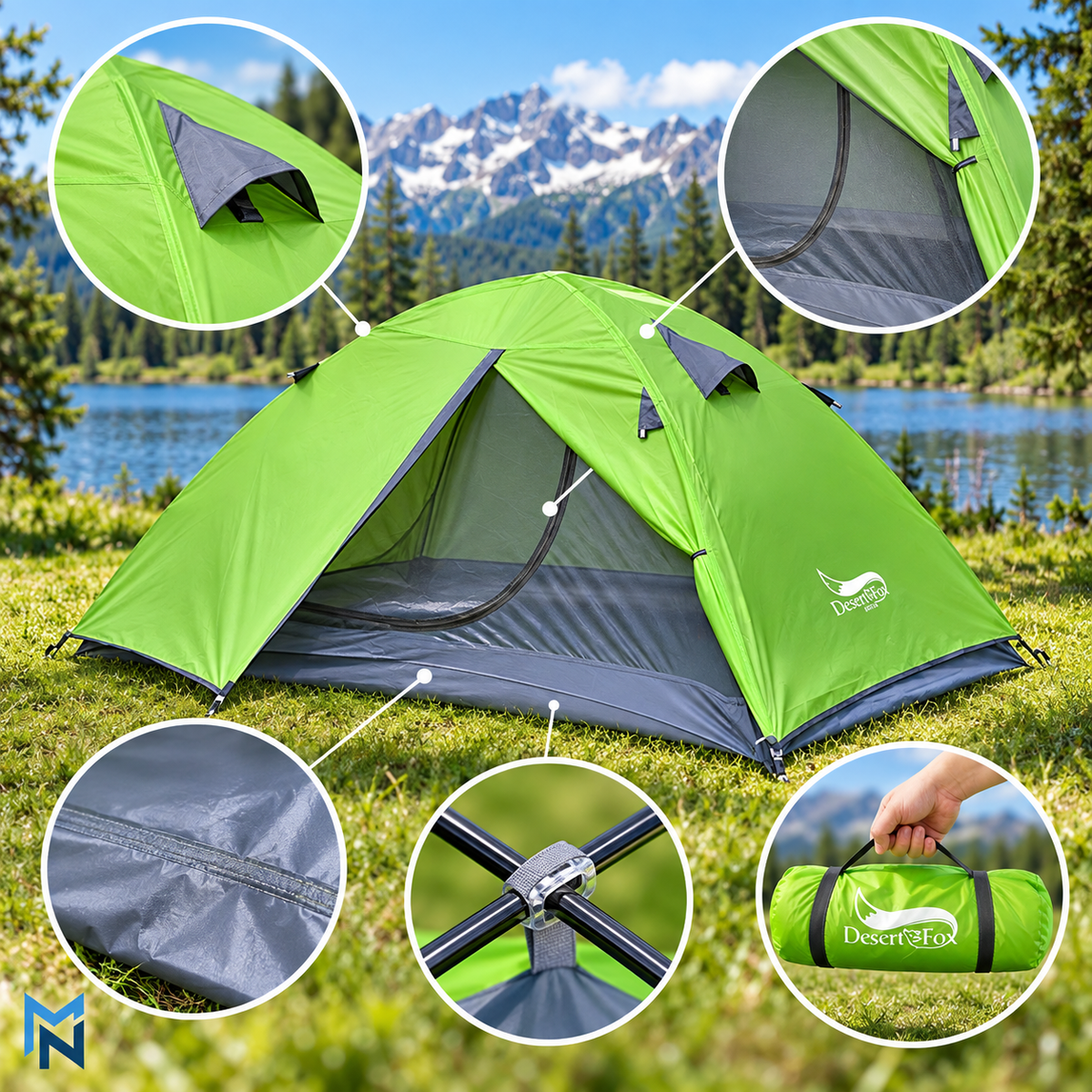 Desert Fox Double-Layer Camping Tent - detail photo