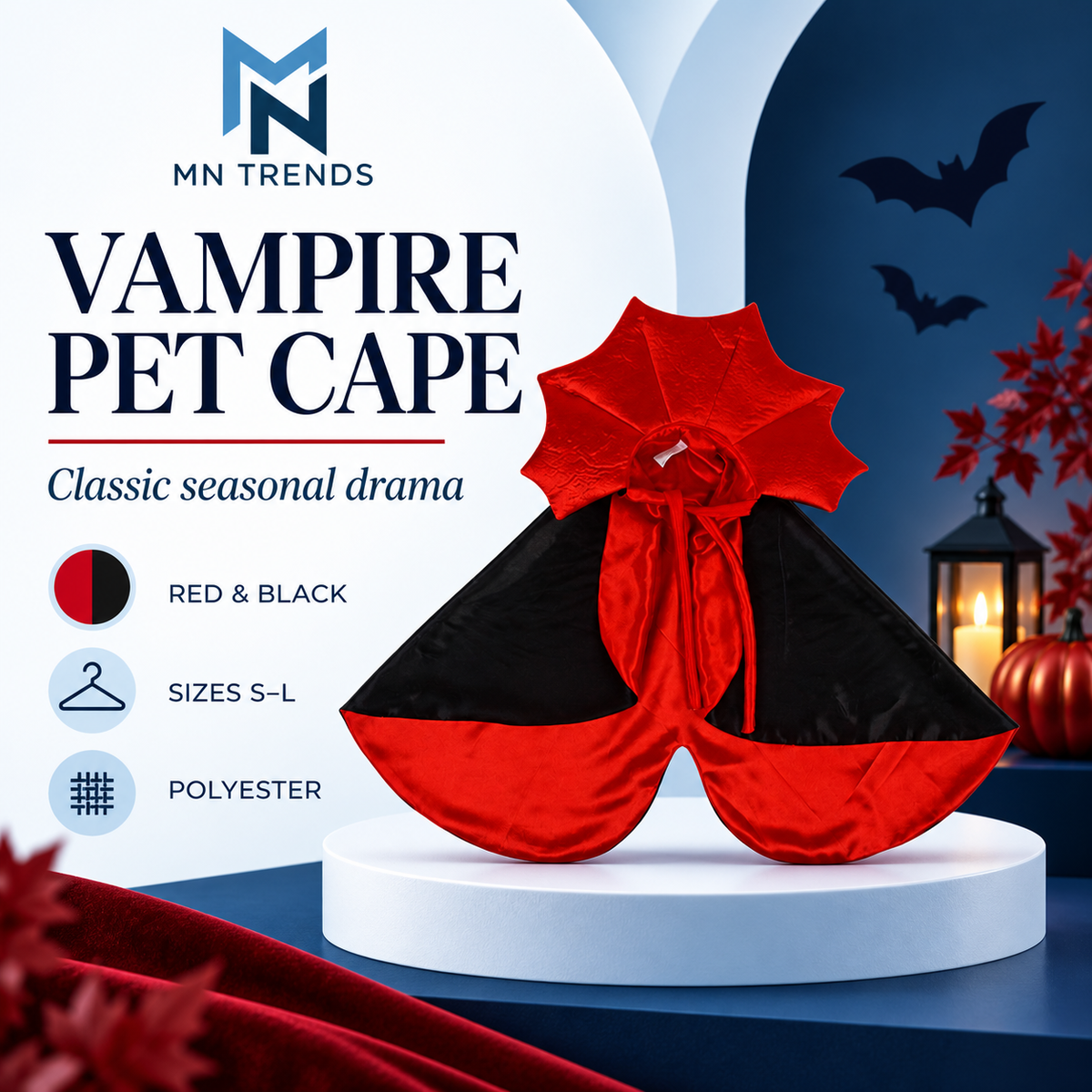 Vampire Pet Cape Costume feature shot